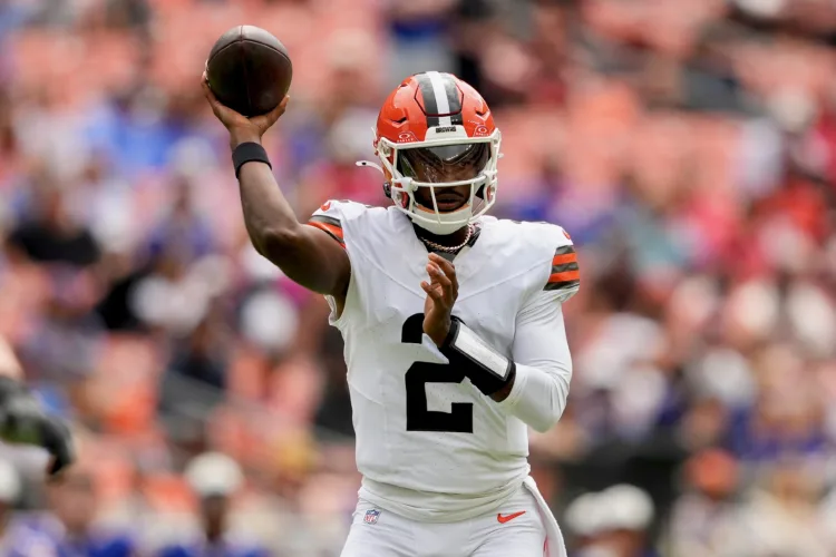 Sanders throws TD pass in Browns preseason loss